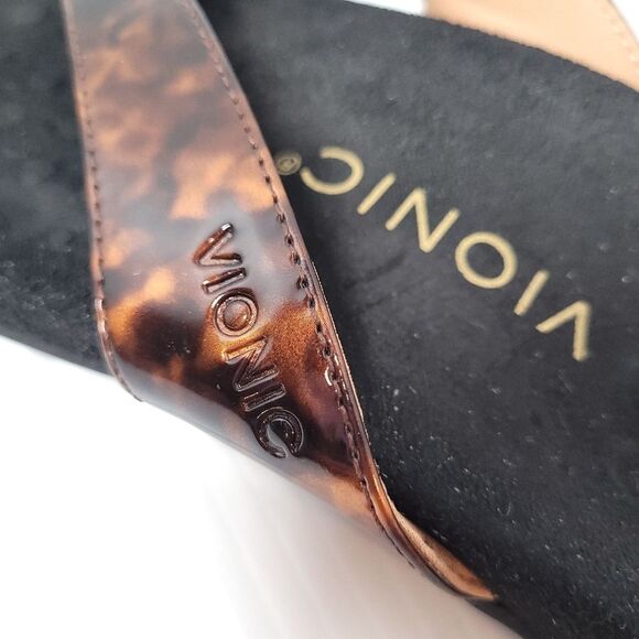 Vionic Hilda Tortoise  Sandals Flip Flops Brown/Black Women's 7 - Picture 11 of 11